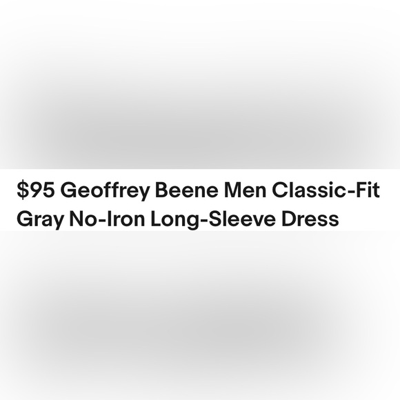 Preowned Geoffrey Beene Size 16 32/33 Size Large Dark Grey Classic Button Up. - Picture 2 of 11